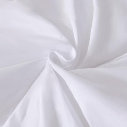 Comforter Full Size Set White, 3 Pieces Ruffle Farmhouse Shabby Chic Gift Full Comforter Set, Soft Lightweight Fluffy All Season Room Decor Bed Set for Girls Women Teens Daughter