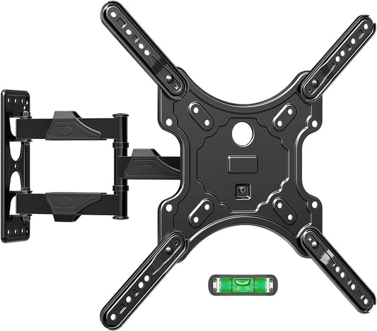 TV Wall Mount for Most 26-60 Inch Tvs, Swivel and Tilt Full Motion TV Mount with Single Stud Perfect Center Design, Wall Mount Bracket Max VESA 400X400Mm, Corner Mount Holds up to 77 Lbs.