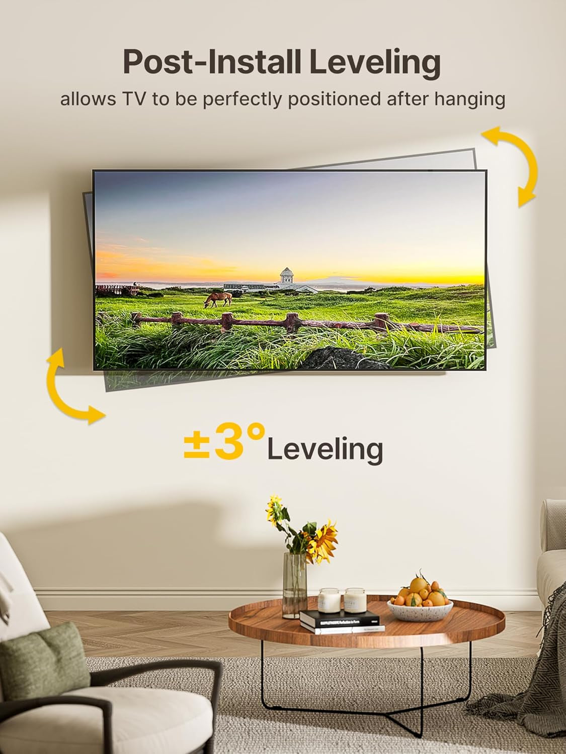 Long Arm TV Wall Mount for Most 23-65 Inch Tvs, 29 Inch Long Extension TV Mount Swivel and Tilt, Full Motion Wall Mount Tv Bracket Fit Max VESA 400 X 400Mm, up to 77 Lbs