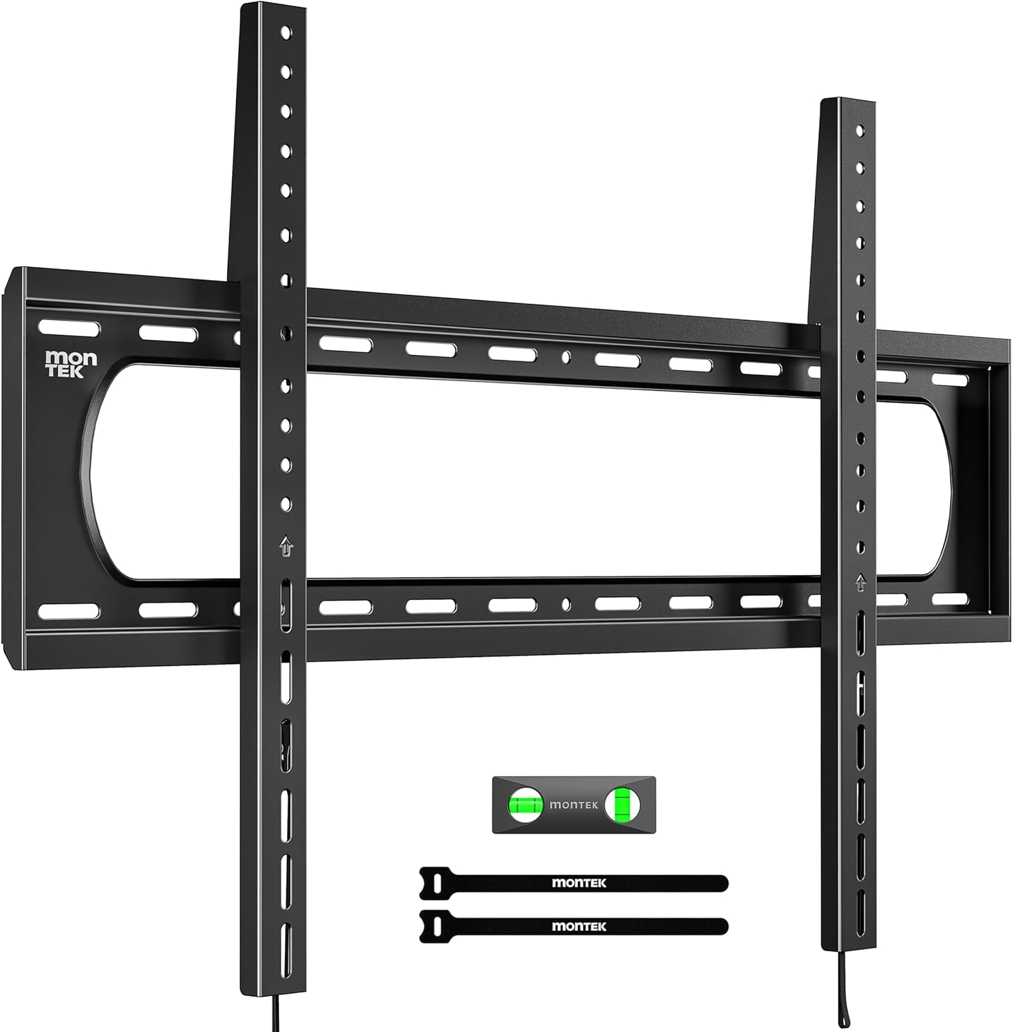 Heavy Duty Fixed TV Wall Mount Bracket for 60–120" Flat & Curved Tvs up to 300Lbs, 4× Load Tested, Ultra Slim 1.3" Low Profile, Max VESA 900X600, Quick-Release Lock, Fits 16"/18"/24" Wood Studs
