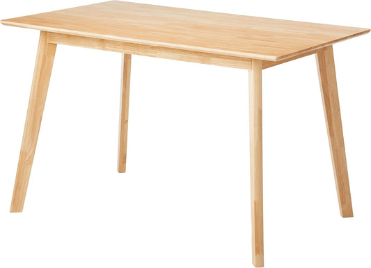 FSC Certified Solid Wood Kitchen Rectangular Dining Table, Easy to Assemble, 29.5"D X 47.2"W X 29.5"H, Natural Wood