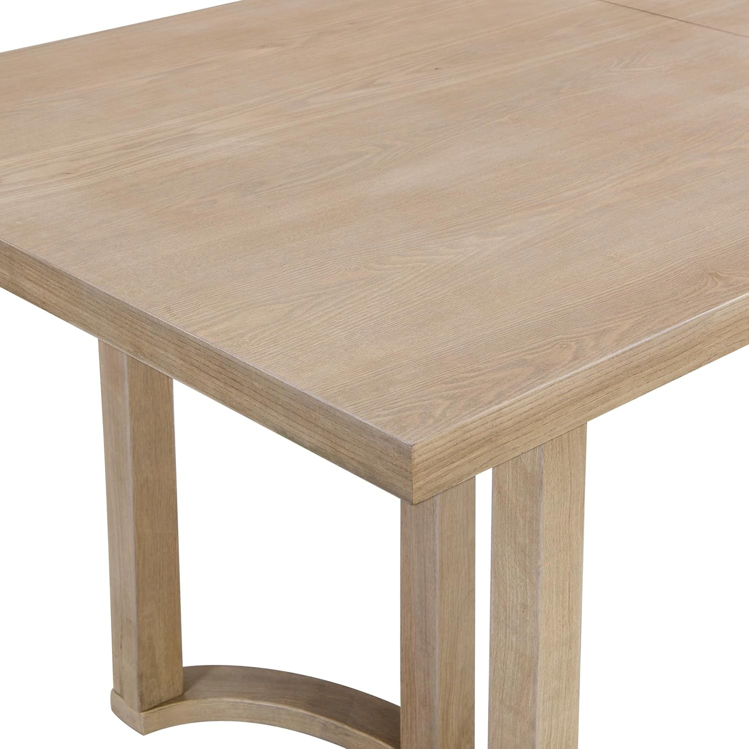 Evat 69 Inch Dining Table for 6 People, Modern Kitchen Table with U-Shaped Legs, Wooden Rectangular Farmhouse Dinner Furniture for Dining Room, Home Office, Natural Ash