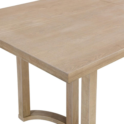 Evat 69 Inch Dining Table for 6 People, Modern Kitchen Table with U-Shaped Legs, Wooden Rectangular Farmhouse Dinner Furniture for Dining Room, Home Office, Natural Ash