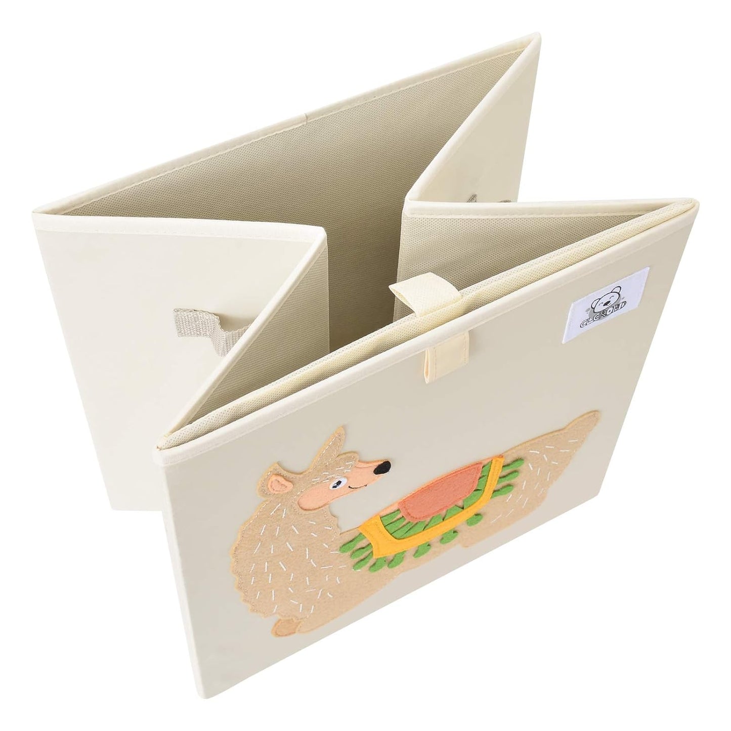 Foldable Animal Cube Storage Bins Fabric Toy Box/Chest/Organizer for Toddler/Kids Nursery, Playroom, 13 Inch (Triceratops)