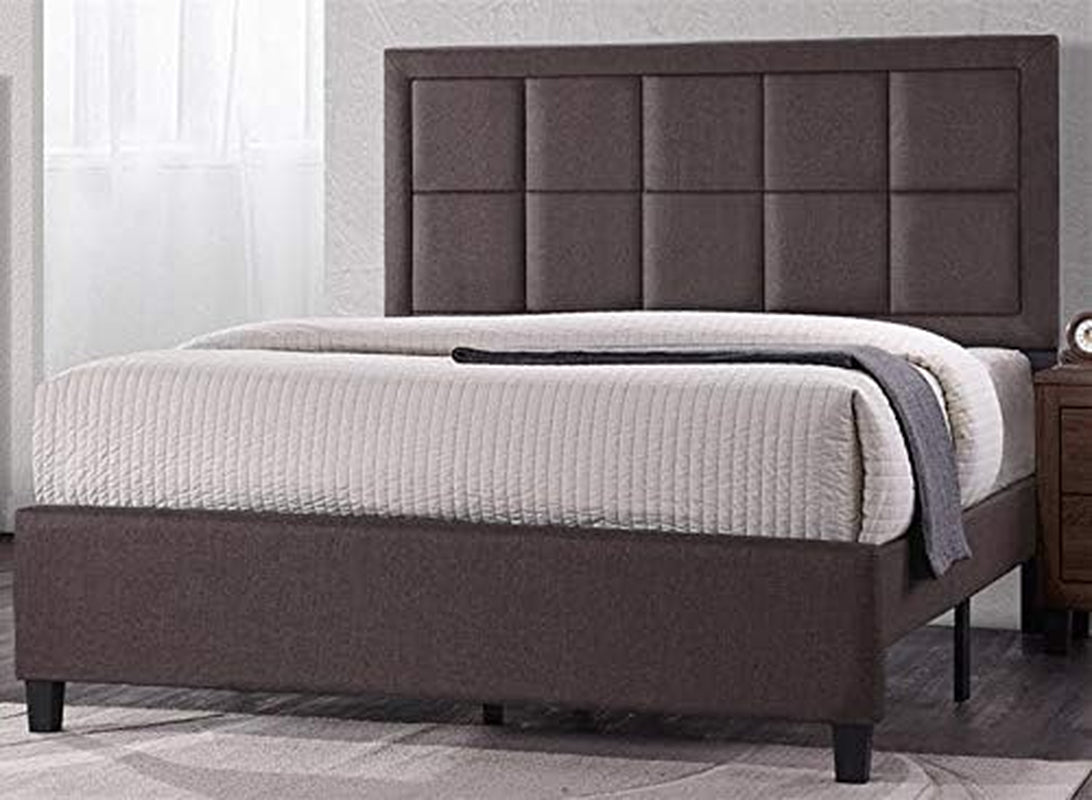 Contemporary Styling Warm Brown 6Pc Wooden Queen Bedroom Set(Q/D/M/2N/C)
