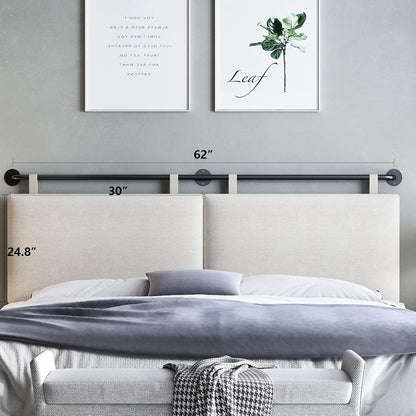 Headboards Queen Size Bed Headboard Wall Mounted Headboards for Bed with Linen Upholstery Cabeceras De Cama Hanging Headboard for Bedroom (Beige, Queen)