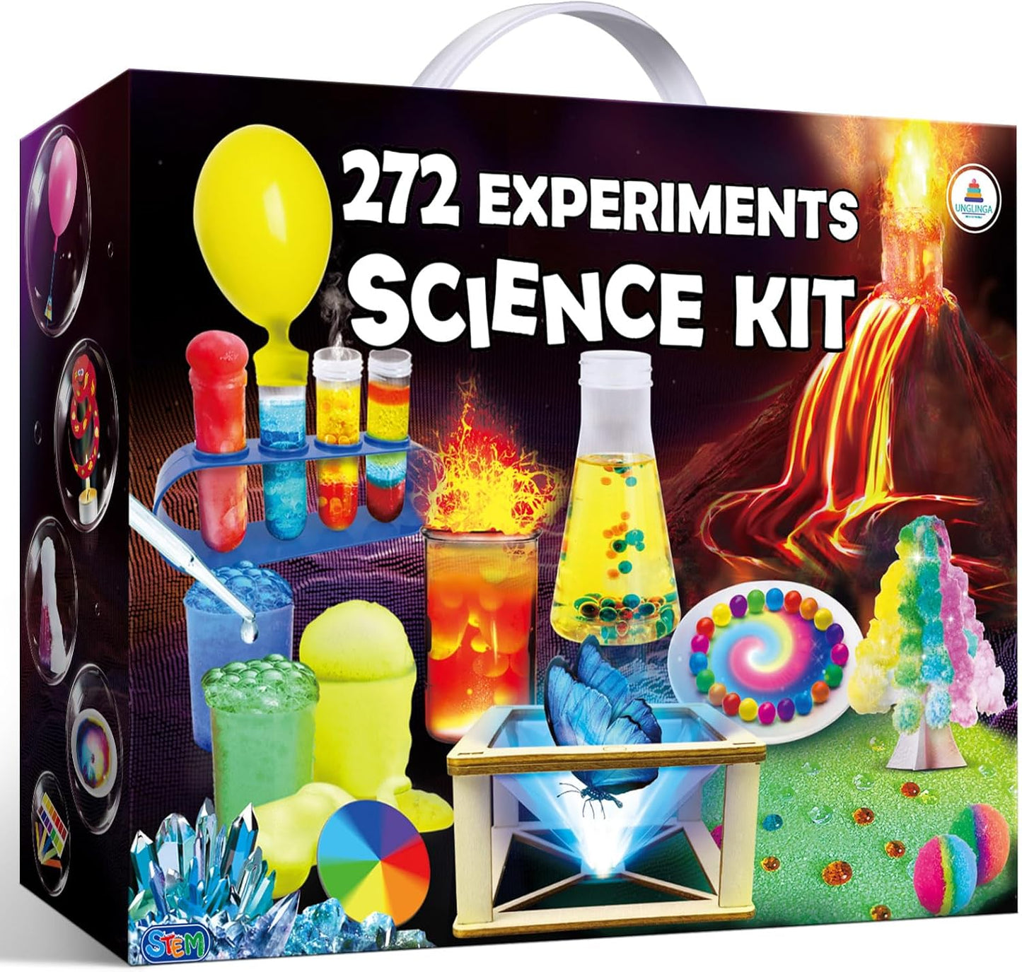 272 Experiments Science Kit for Kids, Chemistry Set, S.T.E.M Toys Boys Girls Birthday Gifts, Volcano, Crystal, Magic, Physics Lab Educational Learning Project
