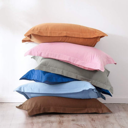 Microfiber King Pillow Shams Set of 2, Fade, Wrinkle and Shrinkage Resistant Soft Pillow Covers with Envelope Closure Euro Sham Covers (Dark Grey, 20X36 Inches)
