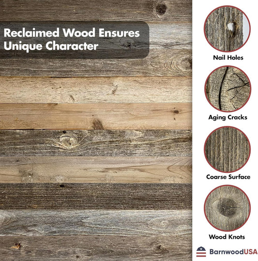 Rustic Blanket Ladder - 100% Upcycled Wood (72" X 18" X 1.5", Weathered Gray)
