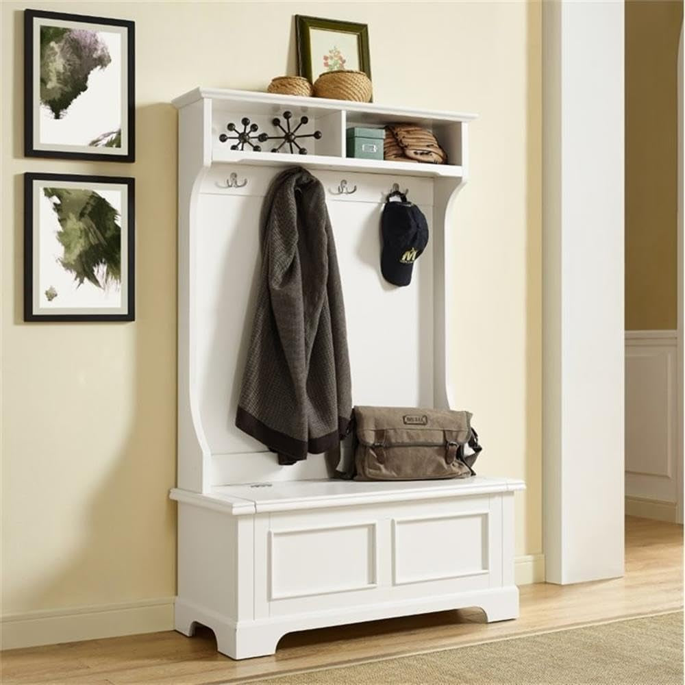Hall Tree in White