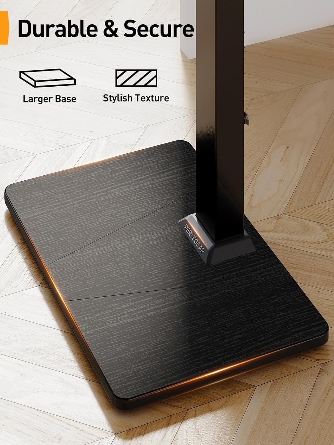 Floor TV Stand with Mount for 32-70 Inch Tvs up to 88Lbs, Floor Standing TV Stand with 9 Height Adjustment, TV Swivel Stand for Living Room with Wood Base, Max VESA 400X400Mm, PGFS09