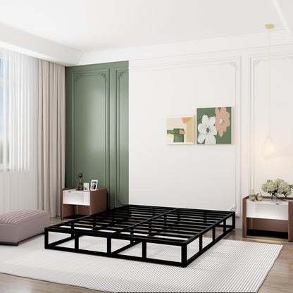 9 Inch Box Spring for Queen Bed, Heavy Duty Metal Mattress Foundation, 3000 Lbs Capacity, High Profile, Noise-Free, Easy Assembly with Fabric Cover