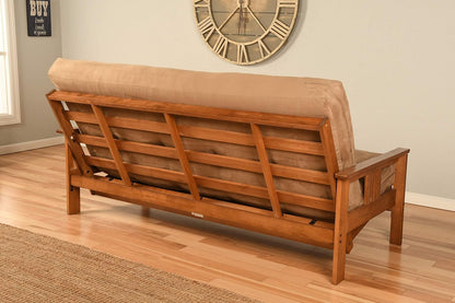 Monterey Futon Set, No Drawers, with Barbados Base and Suede Black Mattress
