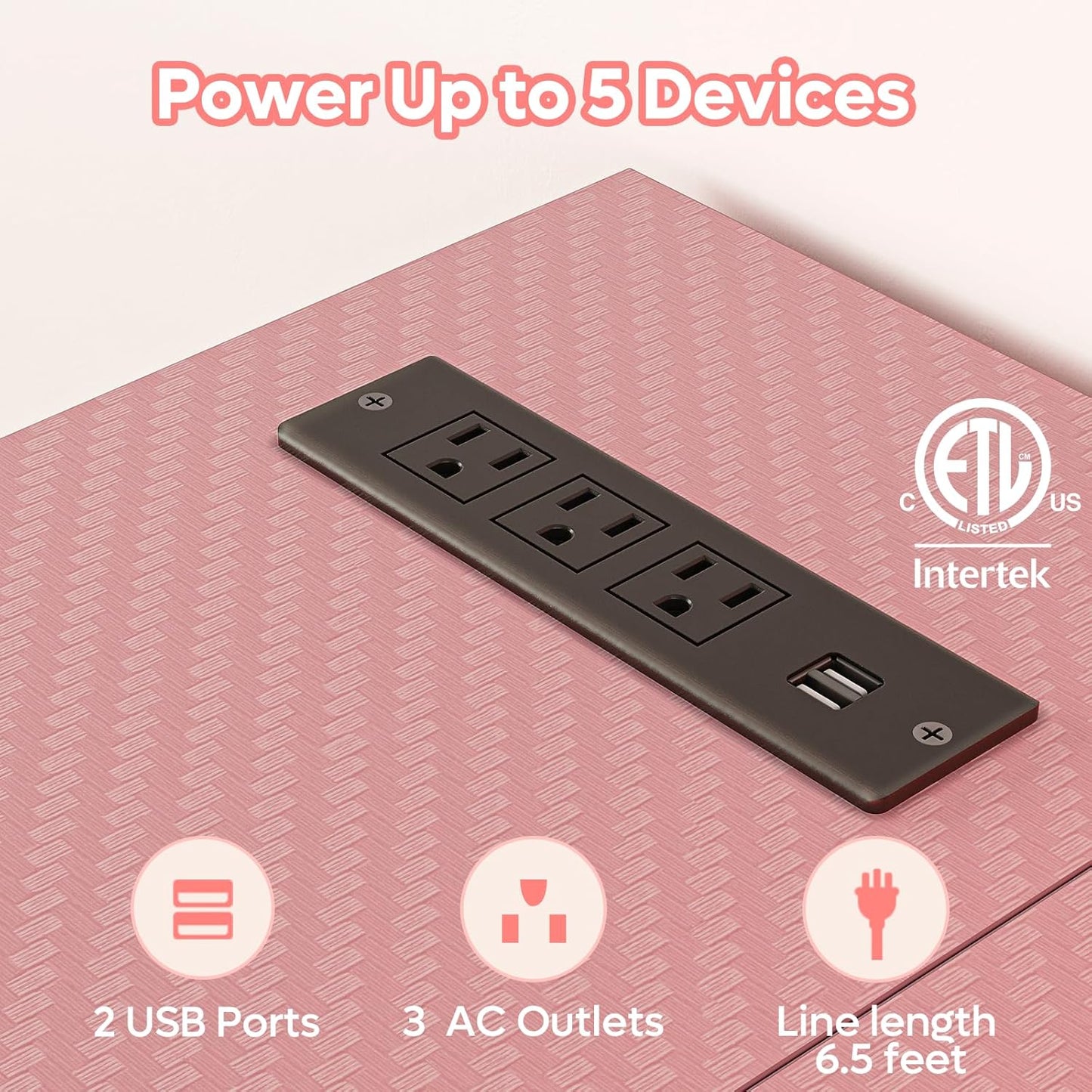 L Shaped Gaming Desk with Power Outlets,58 LED Small Corner Desk with Reversible Storage Shelves,Pink Computer Desk with Headset Hooks Desk for Living Room and Dormitory