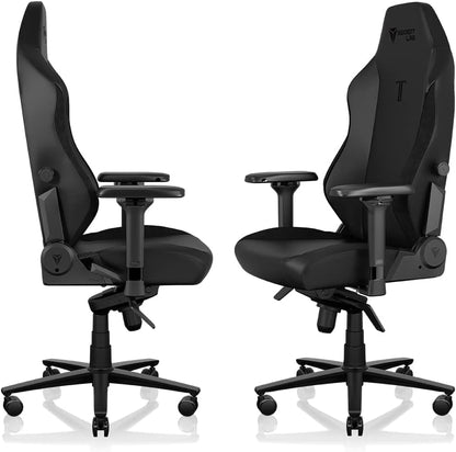 Titan Evo Black Gaming Chair - Reclining, Ergonomic & Comfortable Computer Chair with 4D Armrests, Magnetic Head Pillow & 4-Way Lumbar Support - Black - Leatherette
