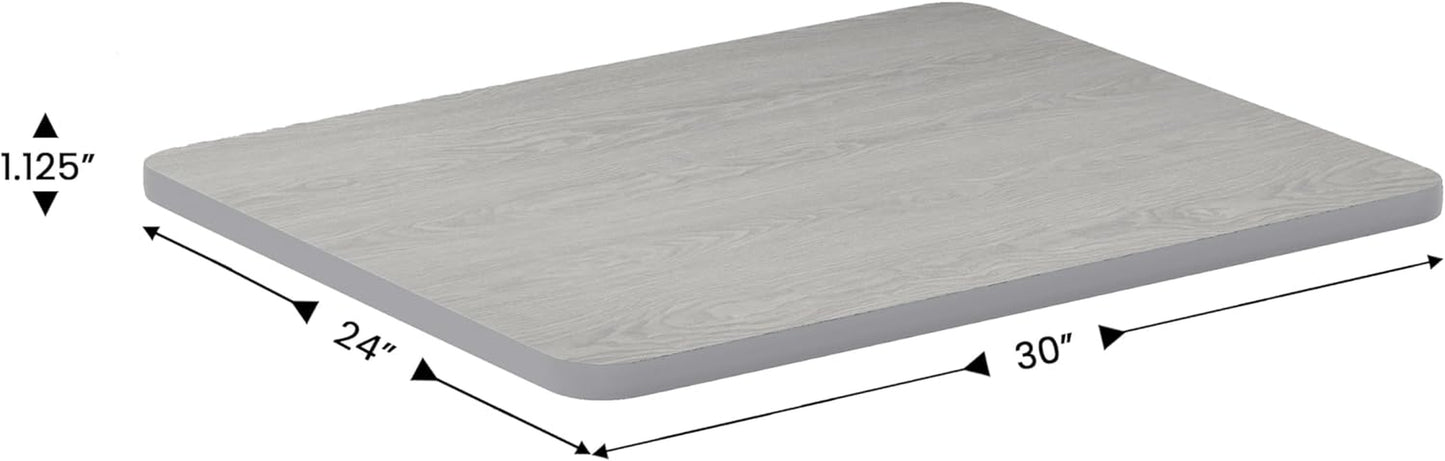Glenbrook 24'' X 30'' Rectangular Table Top with White or Gray Reversible Laminate Top