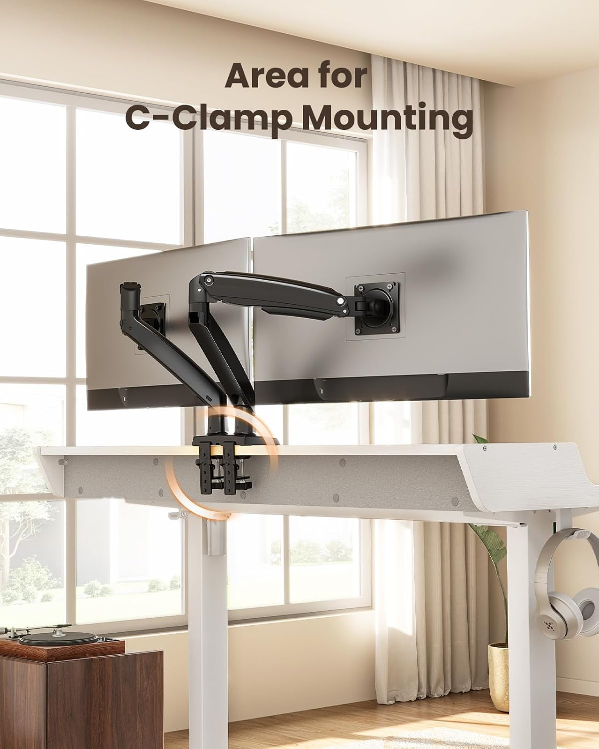 Electric Standing Desk with Drawers, 48″ X 24″ Gaming Table Compatible Monitor Stand, Stand up Desks, Home Office Height-Adjustable Desk with Storage Shelf, 4 Preset Heights, White