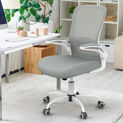 Ergonomic High Back Mesh Office Chair, Adjustable Lumbar Support, Thickened Seat Cushion (Modern, Moon Gray)