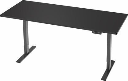Electric 71 X 30 in Standing Desk, Memory Height Adjustment, 1B Series, Holds 220 Lbs, Black Top Black Frame, DESK-KIT-1B7B