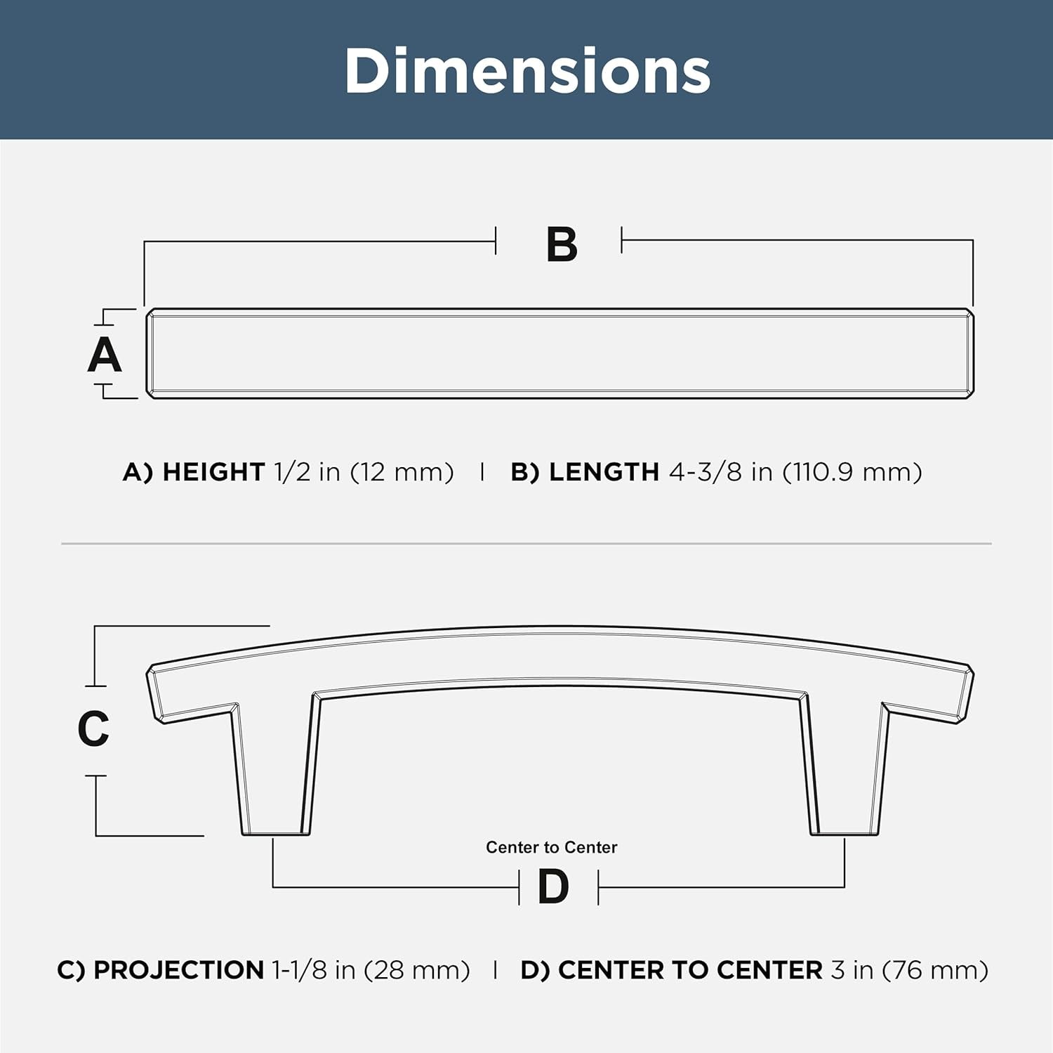 (10-Pack) – Brushed Nickel Cabinet Handles, 3 Inch Hole Center, Pulls for Drawers, Kitchen Cabinet Door, Dressers | Pierce