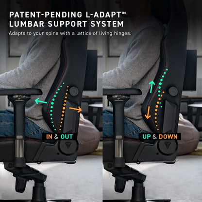 Titan Evo Black Gaming Chair - Reclining, Ergonomic & Comfortable Computer Chair with 4D Armrests, Magnetic Head Pillow & 4-Way Lumbar Support - Black - Leatherette