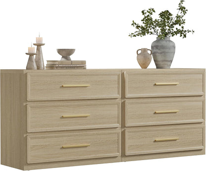 Night Stand Set 2 Oversized Extra Large Nightstands Set of 2 Tall Bedside Side Table with 3 Drawers Storage Modern End Tables Wide Night Stands for Bedroom Sofa Couch Home Office