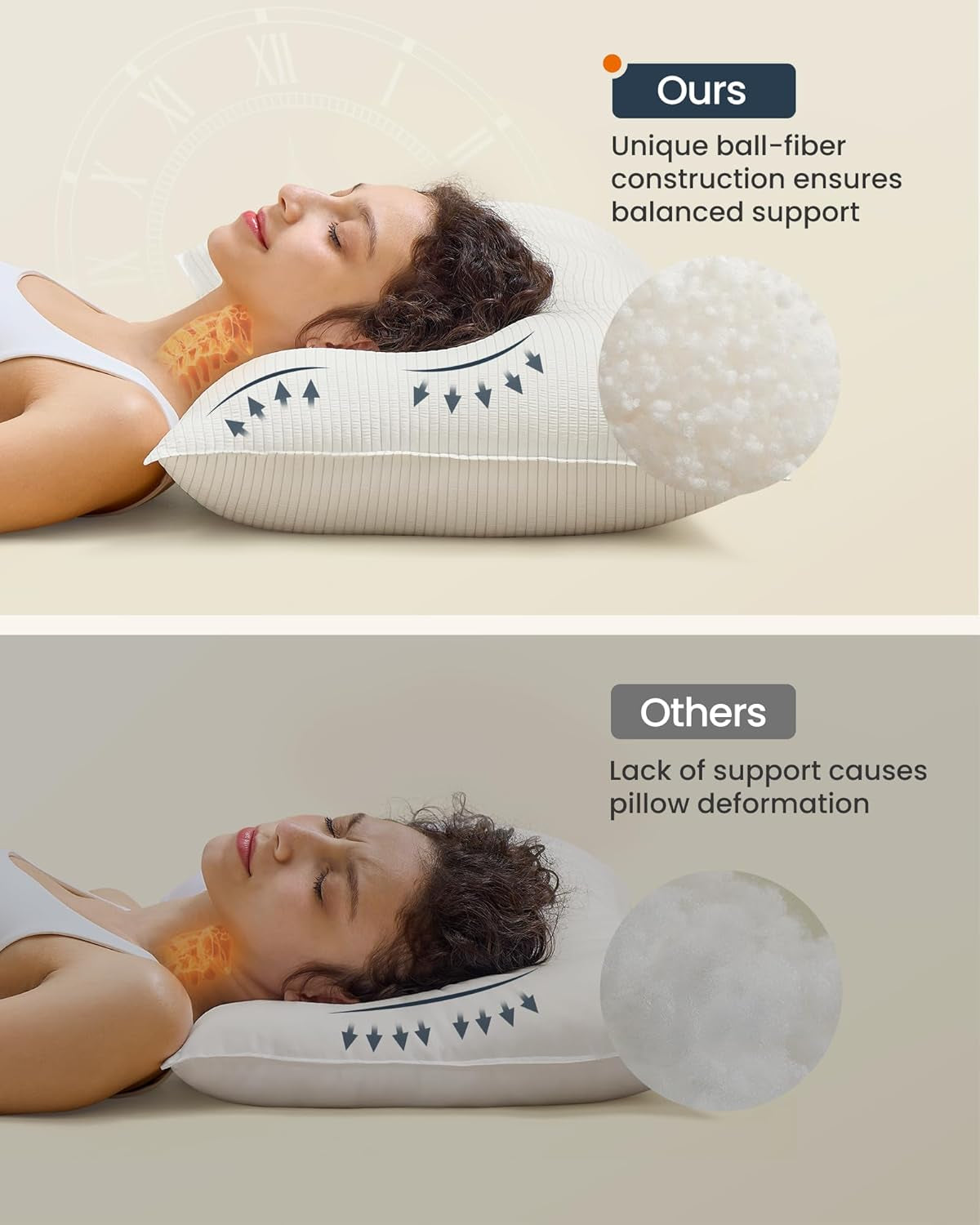 88 X 88 Inches down Alternative Comforter Bundle with Set of 2 Queen Size Bed Pillows, Duvet Insert, 300 GSM Fill, Skin Friendly Cover, White UTDC032W01 and UTBP032W01