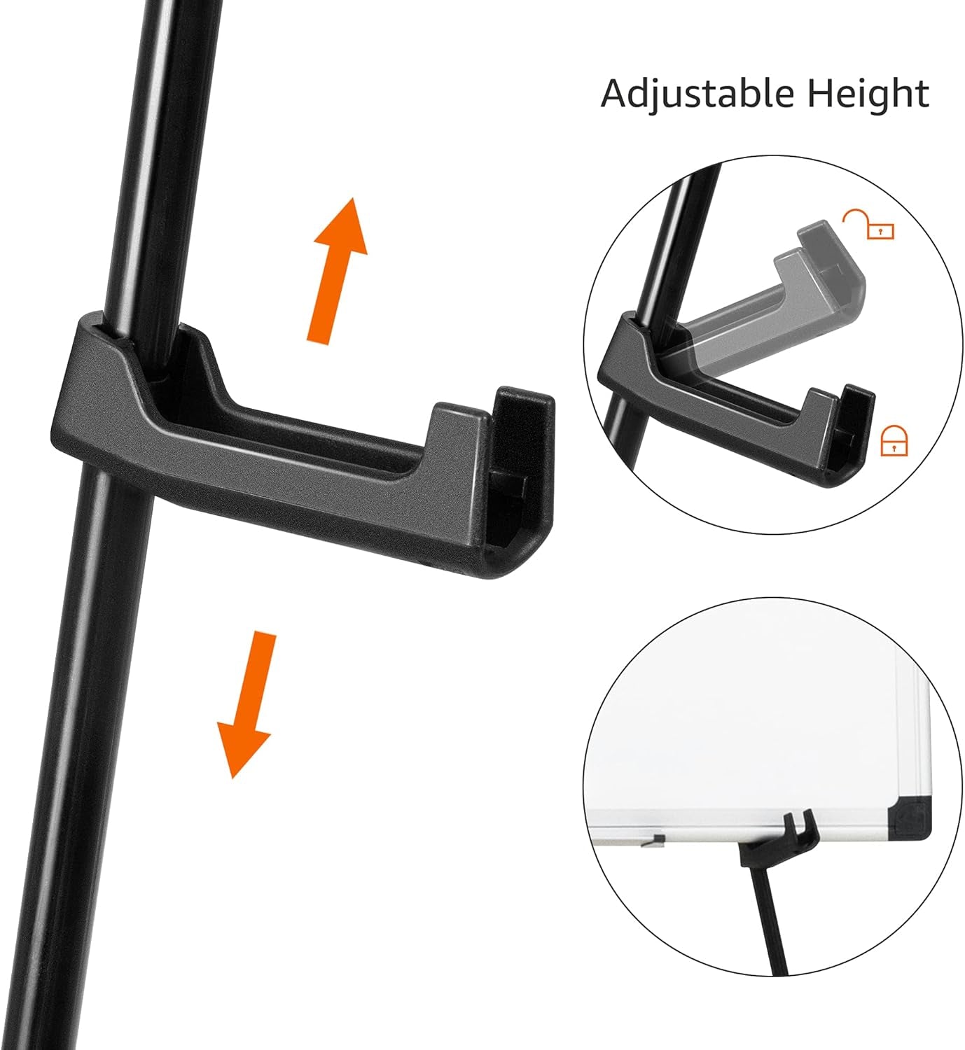 Easel Display Stand, Instant Floor Poster, Lightweight, Collapsible and Portable with Tripod Base, Black Steel (Supports 5 Pounds)