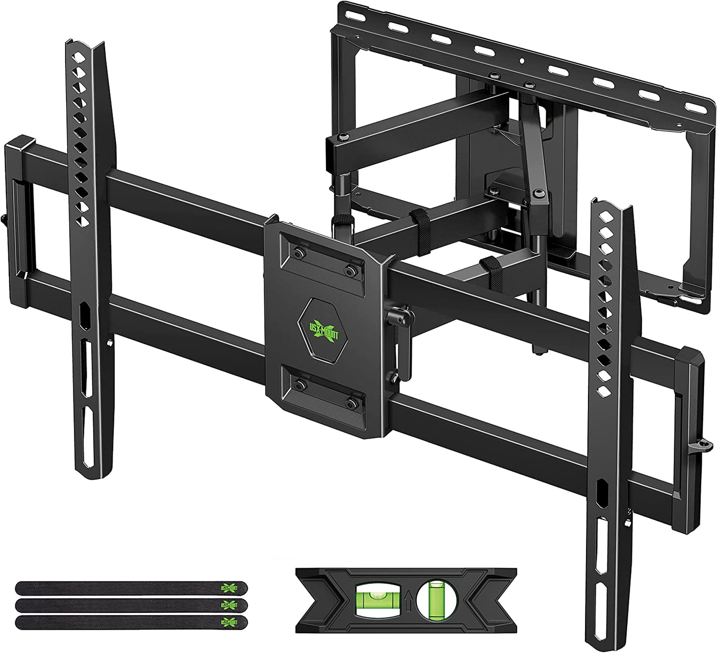 Full Motion TV Wall Mount for Most 42-86 Inch Flat Screen/Led/4K, TV Mount Bracket Dual Swivel Articulating Tilt 6 Arms, Max 16" Wood Studs, VESA 600X400Mm, Holds up to 132Lbs