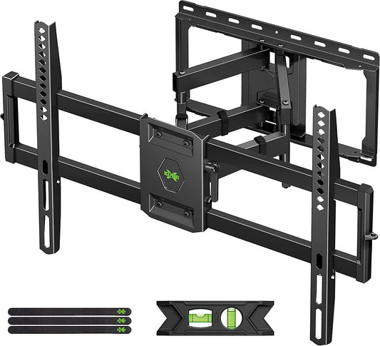 Full Motion TV Wall Mount for Most 42-90 Inch Flat Screen/Led/4K, TV Mount Bracket Dual Swivel Articulating Tilt 6 Arms, Max 16" Wood Studs, VESA 600X400Mm, Holds up to 132Lbs