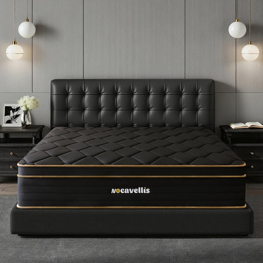 Twin Mattress 10 Inch Twin Size Mattresses in a Box Spring Hybrid Twin Bed Memory Foam Mattress Comfort Breathable Fabric Cooling Gel Pressure Relief, Medium Firm