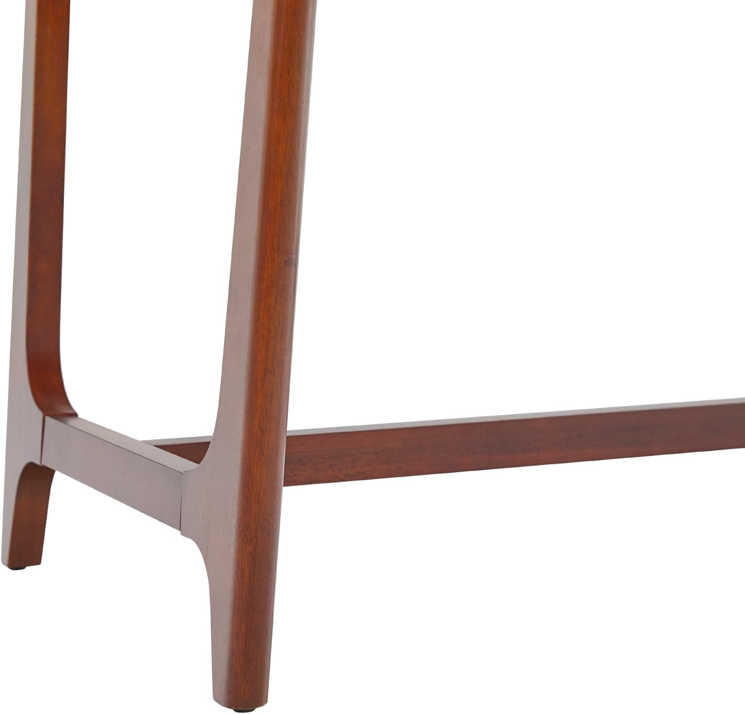 Mid-Century Modern Solid Wood Trestle Base Dining Table, 60 Inch, Walnut Veneer