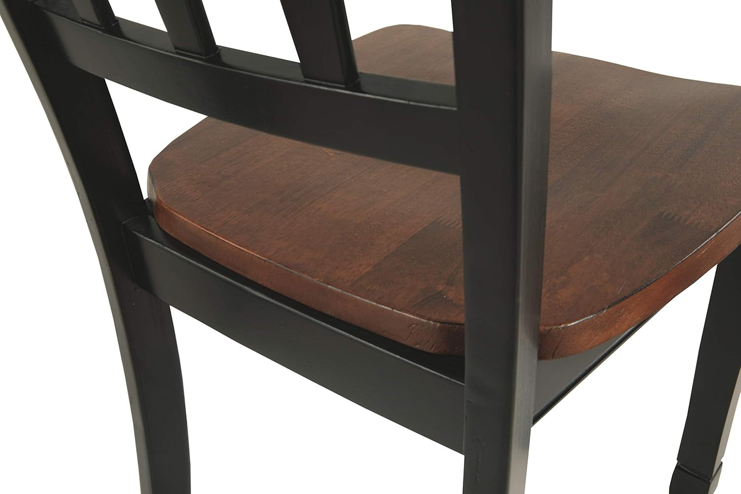 Owingsville Modern Farmhouse Dining Room Side Chair, Set of 2, Black and Brown