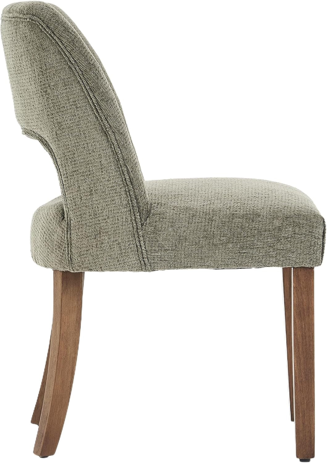 Wooden Dining Chairs Set of 4, Modern Fabric Upholstered Dining Room Chair Kitchen Chairs, Farmhouse Dinner Chair for Kitchen Dining Room, Green