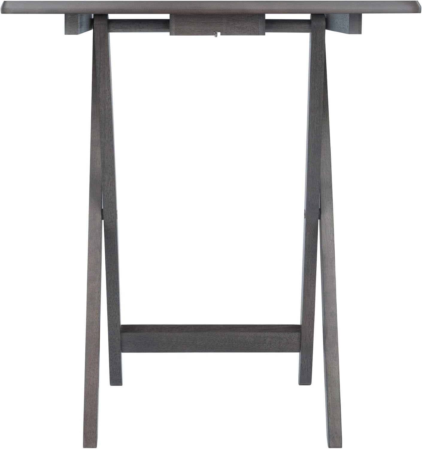 Dorian Oversized Snack Table Set, Oyster Gray (Brown Base) (Replace Color May Vary)., 23.62 X 15.75 X 25.51, 5Pc