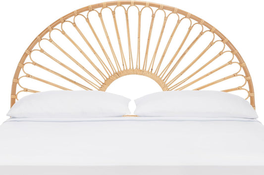 Home Collection Faris Natural Rattan Arched Full Size Headboard