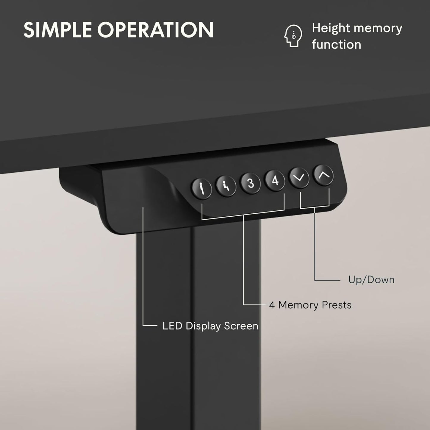 71X32 Inch Large Dual Motor Electric Standing Desk, Black - Computer Desk with Memory Controller, Home Office Desk with Splice Board