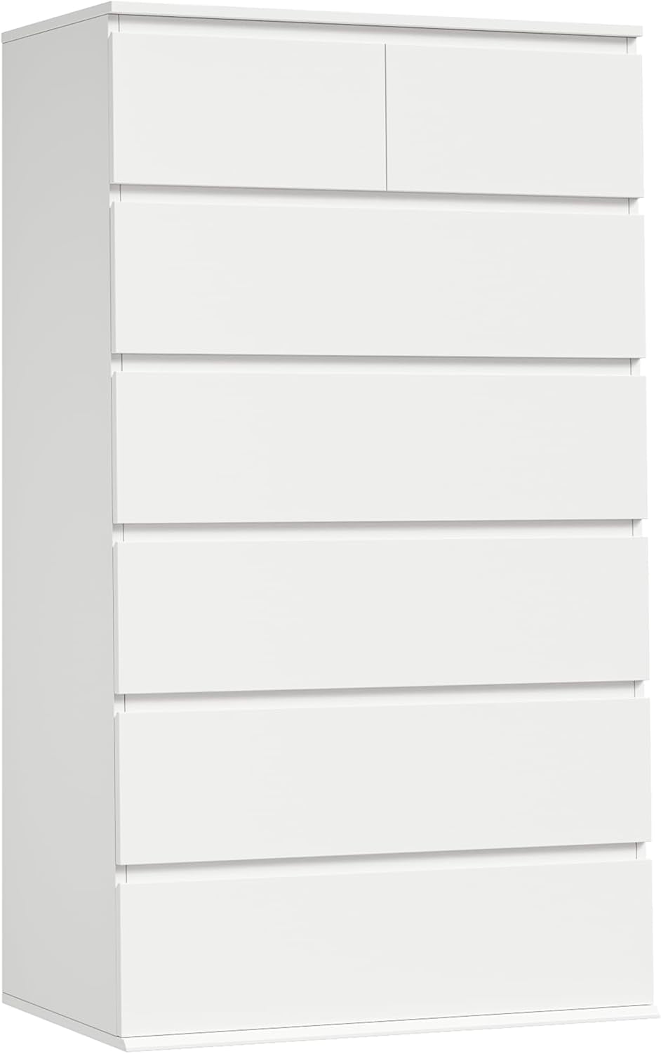 7 Drawer Dresser, White Dresser Tall Dresser, 23.6W X 15.7D X 46.7H in White Chest of Drawers with Large Storage Space for Home