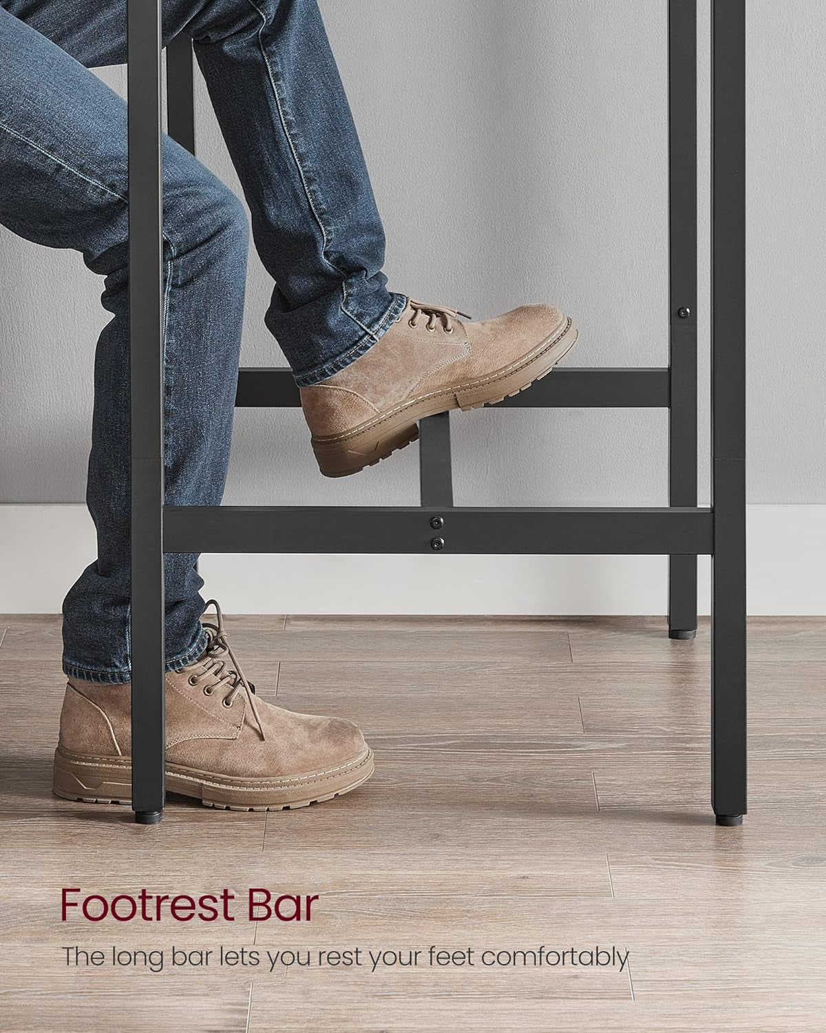 Bar Table, Small Kitchen Dining Table, High Top Pub Table, Bar Height Cocktail Table for Living Room Party, Sturdy Metal, 23.6 X 23.6 X 35.4 Inches for Narrow Spaces, Rustic Brown and Black