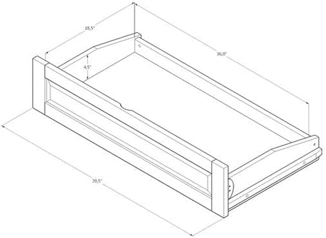 Phoenix Queen Butternut Wood Storage Futon-Linen Stone Mattress
