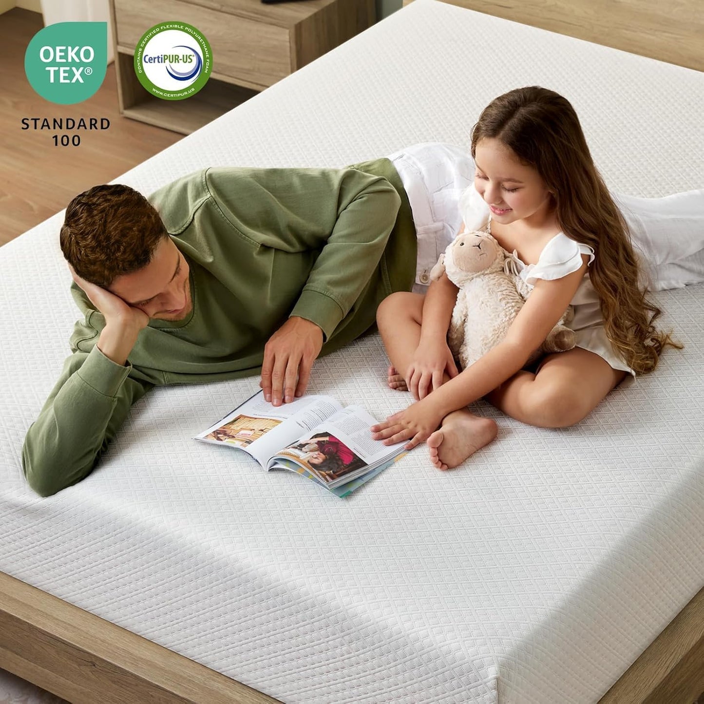 Twin Size Mattress, 6 Inch Gel Memory Foam Mattress in a Box, Fiberglass Free, Breathable for Cooler Sleep Supportive & Pressure Relief, Certipur-Us Certified, White