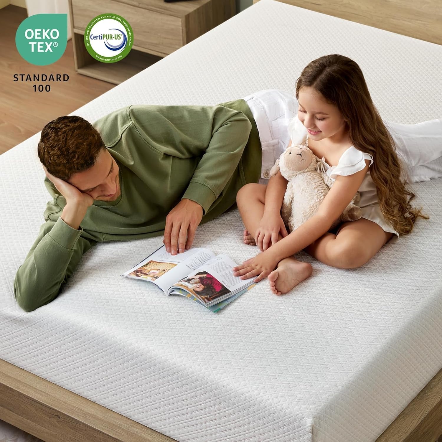 Twin Size Mattress, 6 Inch Gel Memory Foam Mattress in a Box, Fiberglass Free, Breathable for Cooler Sleep Supportive & Pressure Relief, Certipur-Us Certified, White