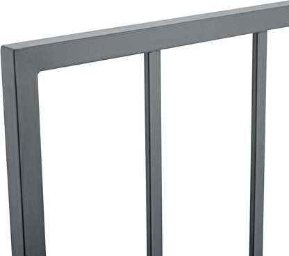 Tatum Modern Farmhouse Metal Queen Headboard in Black