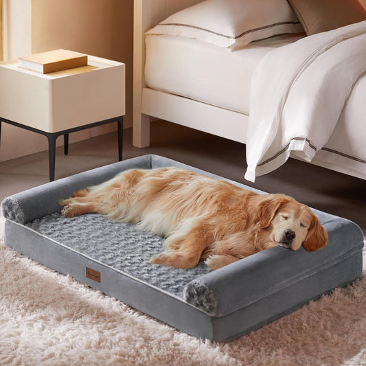 Dog Beds for Large Dogs, Orthopedic Dog Bed for Medium Large Dogs,Big Waterproof Couch Pet Bed with Removable Washable Cover