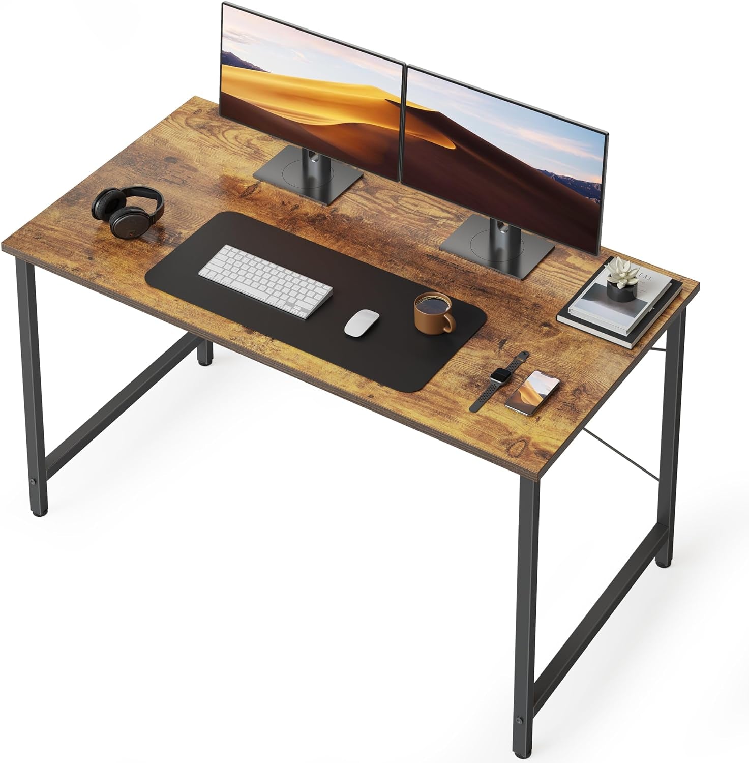 Computer Desk, 47 Inch Home Office Desk, Modern Simple Style PC Table for Home, Office, Study, Writing, Vintage