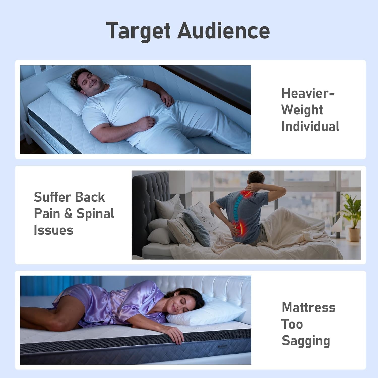 Extra Firm Mattress Topper: Queen Size 3 Inch, High Density Bed Topper, Extra Support for Pain Relief, Breathable Washable Cover with Anti-Slip Straps, Certipur-Us Oeko-Tex Certified 80X60