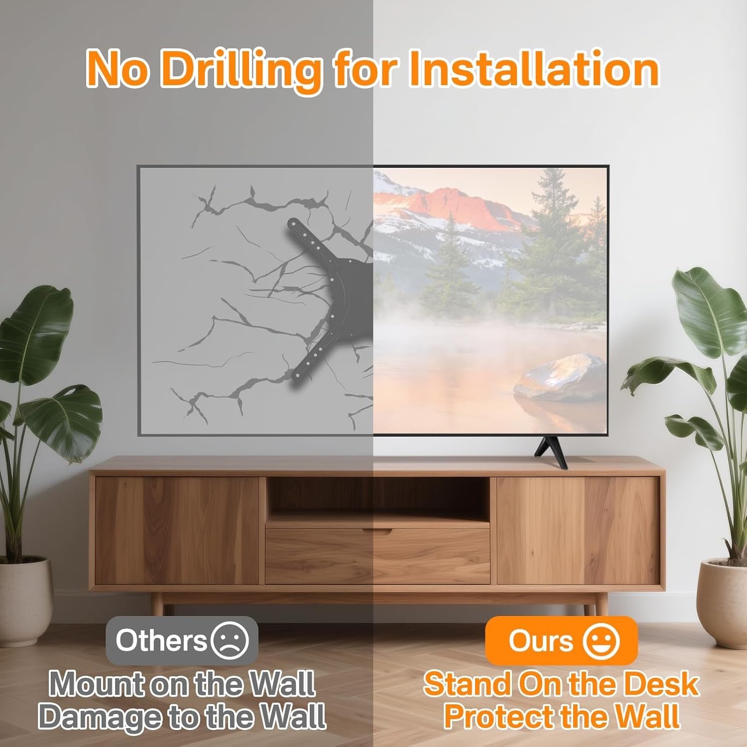 Replacement TV Base Stand for TCL Roku TV Legs - Compatible with TCL Smart TV Models 32S321, 40S325, 43S303, 50S425, 55S525 Easy to Install with Screw Kits