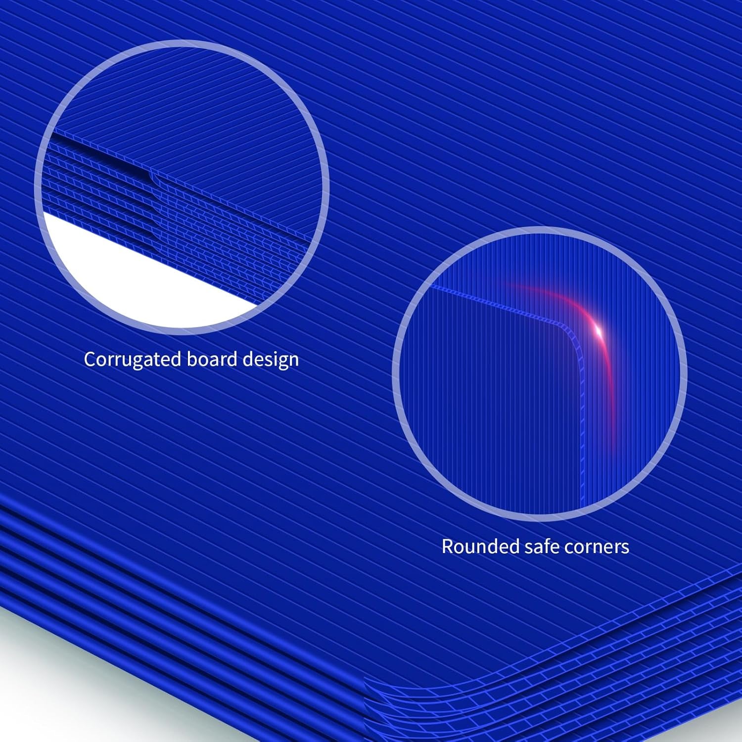 6 Pack Blue Desk Dividers for Students, Privacy Shields Folder for Students, Durable & Waterproof Plastic Study Board, Classroom Teacher Supplies Test Divider, Includes Extra Labels