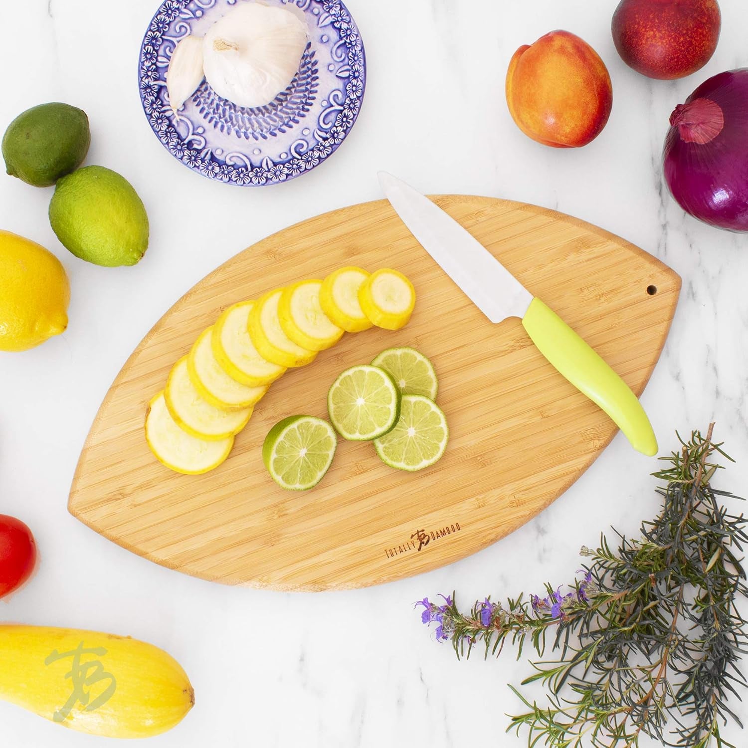 Football Shaped Bamboo Wood Cutting Board and Charcuterie Board, Great Gift for Football Fans