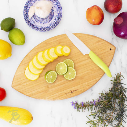 Football Shaped Bamboo Wood Cutting Board and Charcuterie Board, Great Gift for Football Fans